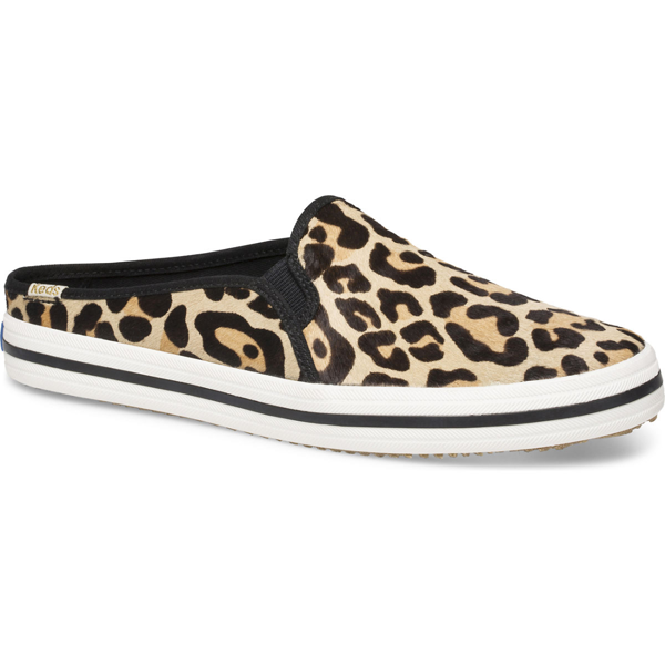 keds double decker slip on leopard