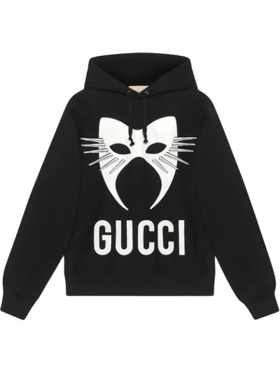 Gucci Manifesto Oversized Hoodie In Black