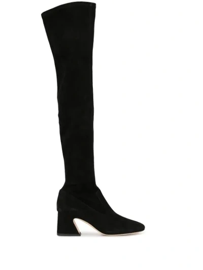 Alberta Ferretti Over-the-knee Boots In Black