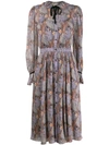 Temperley London Maggie Tiger Print Dress In Purple