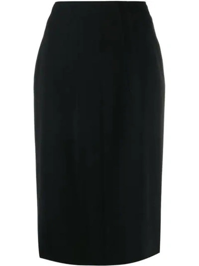 N°21 Pleated Details Pencil Skirt In Black
