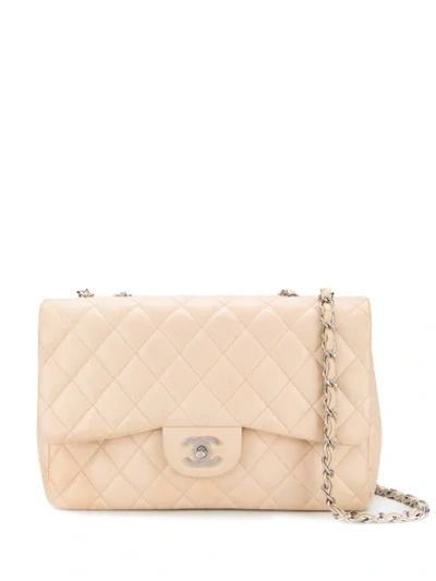 Pre-owned Chanel 2004-2005 2.55 Double Flap Chain Shoulder Bag In Pink