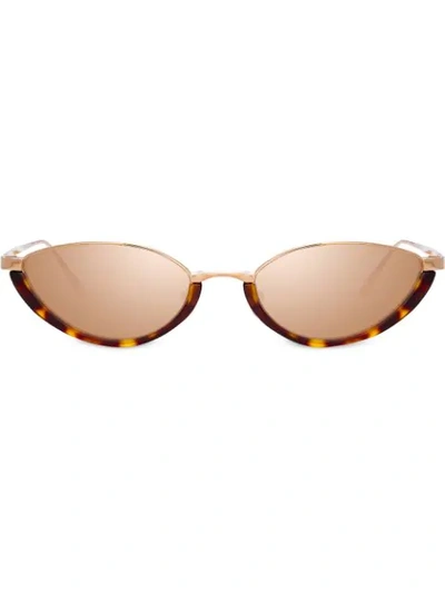 Linda Farrow Daisy C4 Cat-eye Sunglasses In Brown