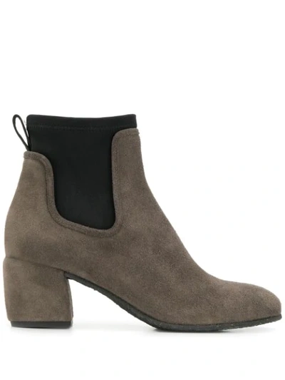 Del Carlo Contrast Ankle Boots In Grey