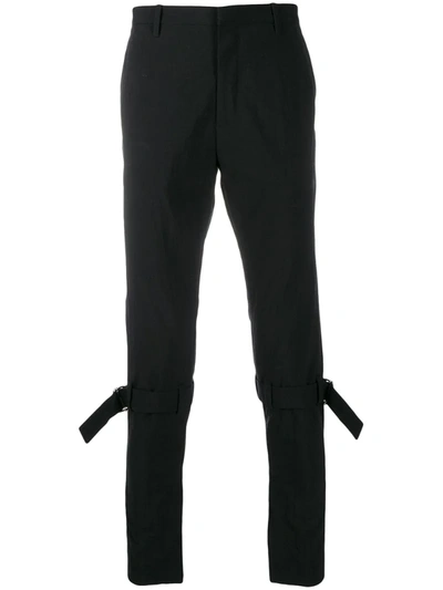 Paul Smith Buckle-detail Trousers In Black