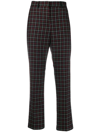Paul Smith Check Print Crop Trousers In Black