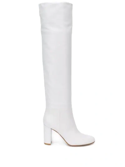 Gianvito Rossi Melissa Thigh-boots In White