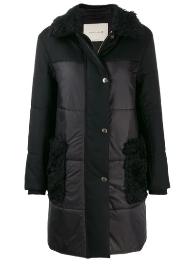 Mackintosh Porin Black Wool Thindown Panel Coat | Lm-1005f/td