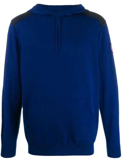 Canada Goose Knitted Hoodie In Blue