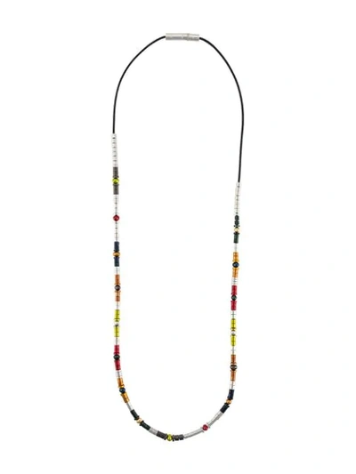 Ambush Multi Metal Beads Necklace In Orange