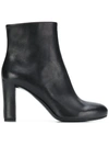 Del Carlo Heeled Ankle Boots In Black