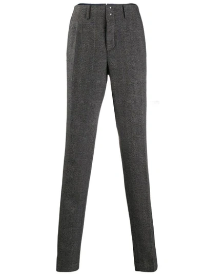 Incotex Prince Of Wales Check Tailored Trousers In Grey