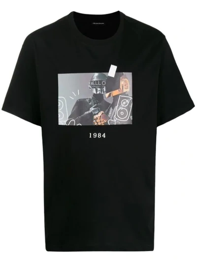 Throwback. Daft Punk Print T-shirt In Black