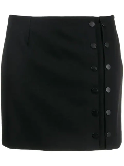 Artica Arbox Buttoned Mini Skirt In Black