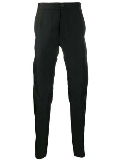 Les Hommes Tapered Tailored Trousers In Black