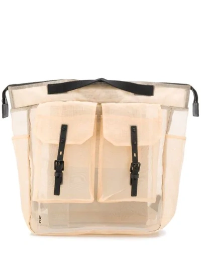 Ally Capellino Frank Sheer Backpack In Neutrals