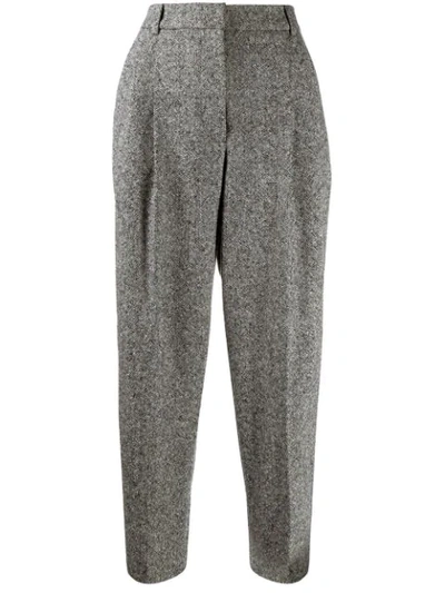 Stella Mccartney Cropped Flannel Trousers In Grey