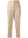 Theory Cropped Tailored Trousers In Neutrals