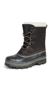 Sorel Men's Caribou Wool-lined Boots In Quarry Black