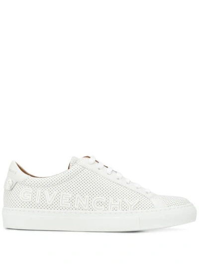 Givenchy Urban Street Perforated Leather Sneakers In White