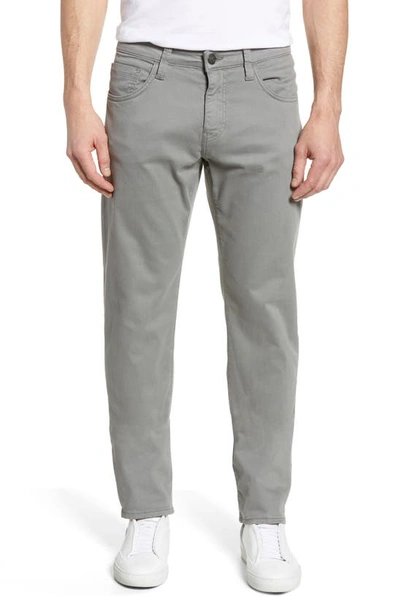 Mavi Zach Straight Fit Trousers In Grey Twill