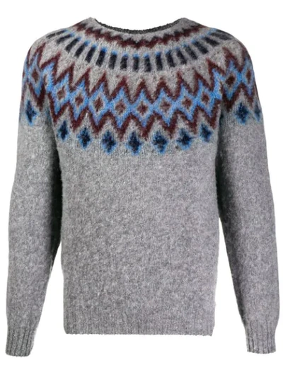 Howlin' Future Fantasy Fair Isle Jumper In Grey