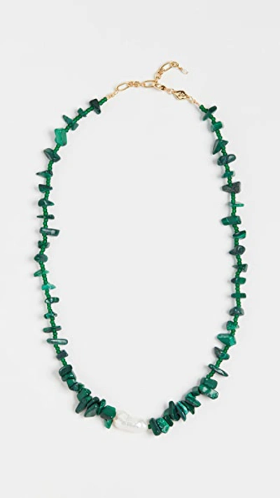 Anni Lu Ines Necklace In Stone Green