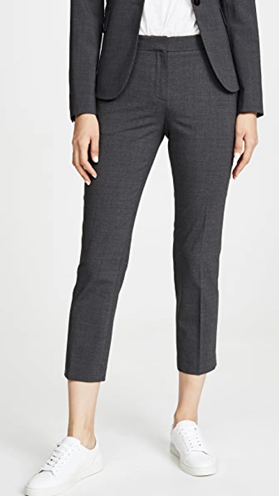 Theory Treeca 2 Pants In Charcoal Melange