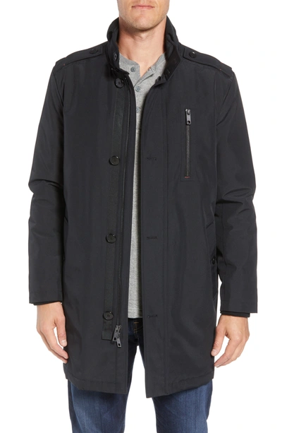 Marc New York by Andrew Marc mens Howell Color Block Puffer With Faux Sherpa Collar