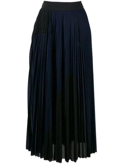 Victoria Victoria Beckham Pleated Midi Skirt In Blue