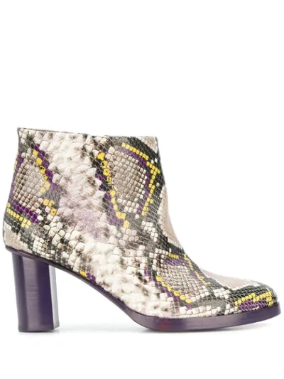 A.f.vandevorst Snakeskin Effect Boots In Grey