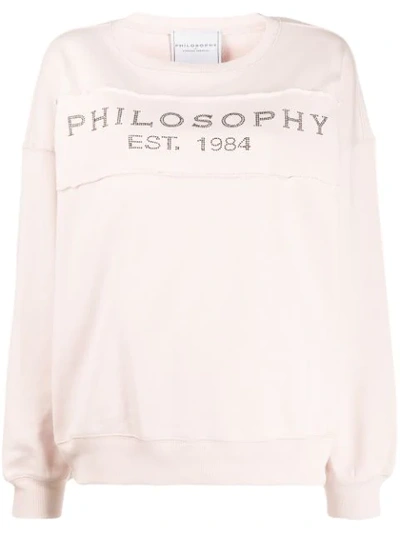 Philosophy Di Lorenzo Serafini Branded Sweatshirt In 粉色