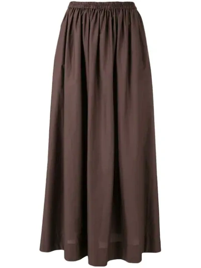Matteau Gathered Long Skirt In Brown
