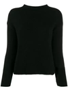 Aragona Long-sleeve Fitted Sweater In Black