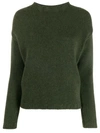 Aragona Long-sleeve Fitted Sweater In Grey