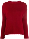 Aragona Long-sleeve Fitted Sweater In 160 Rosso