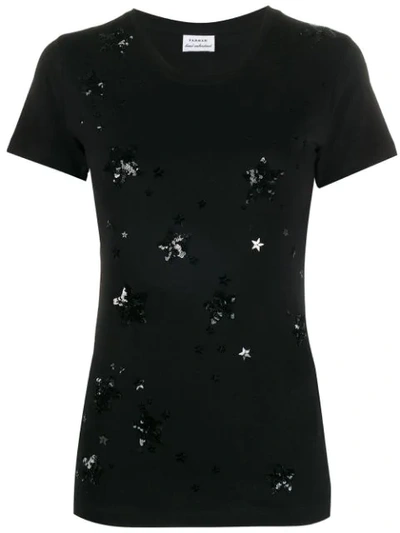 P.a.r.o.s.h Star Embellished T-shirt In Black