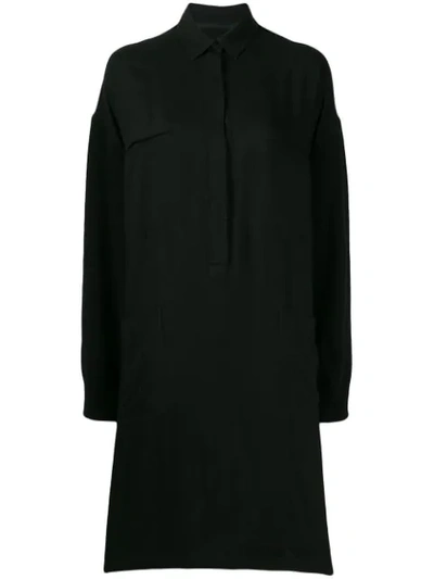 Haider Ackermann Slouch Shirt Dress In Black