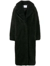 Stand Studio Shearling Coat In Black