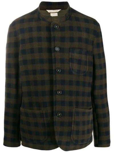 Massimo Alba Check-print Knit Jacket In Brown