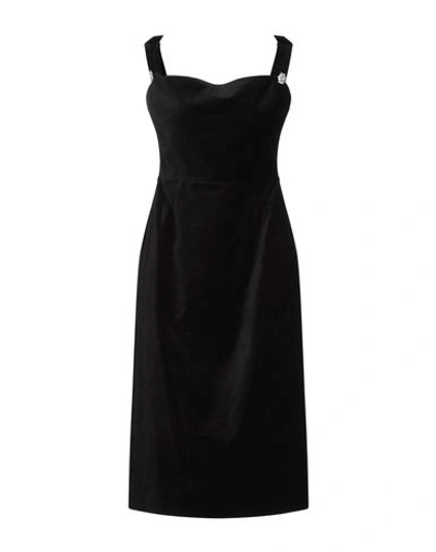 Alexa Chung Midi Dresses In Black
