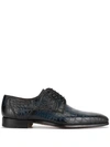 Magnanni Gradient Derby Shoes In Blue
