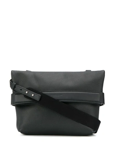 Bottega Veneta Small Textured Messenger Bag In Black