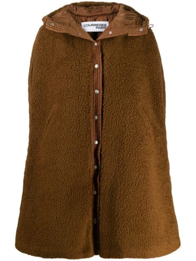 Courrèges Sleeveless Coat In Brown