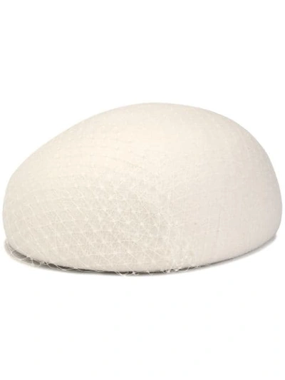 Eugenia Kim Net Layer Round Hat In White