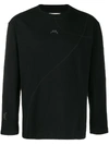 A-cold-wall* Long Sleeve Mesh Logo Sweater In Black
