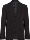 Prada Single-breasted Slim-fit Blazer In Black