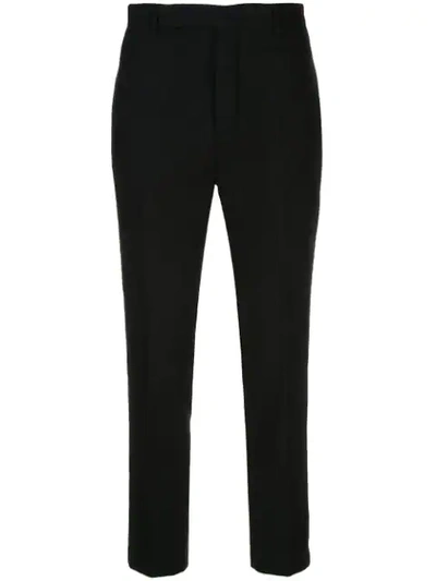 Rick Owens Schmale Cropped-hose In Schwarz