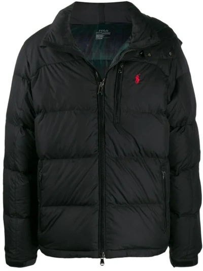 Polo Ralph Lauren Logo Puffer Jacket In Black