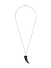 Isabel Marant Horn Pendant Chain Necklace In Black
